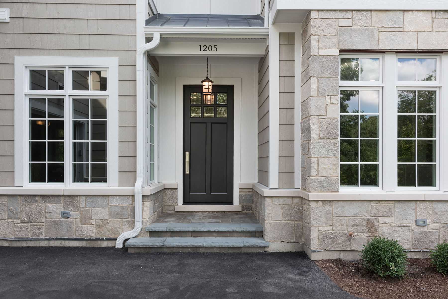 Newly installed windows and front door